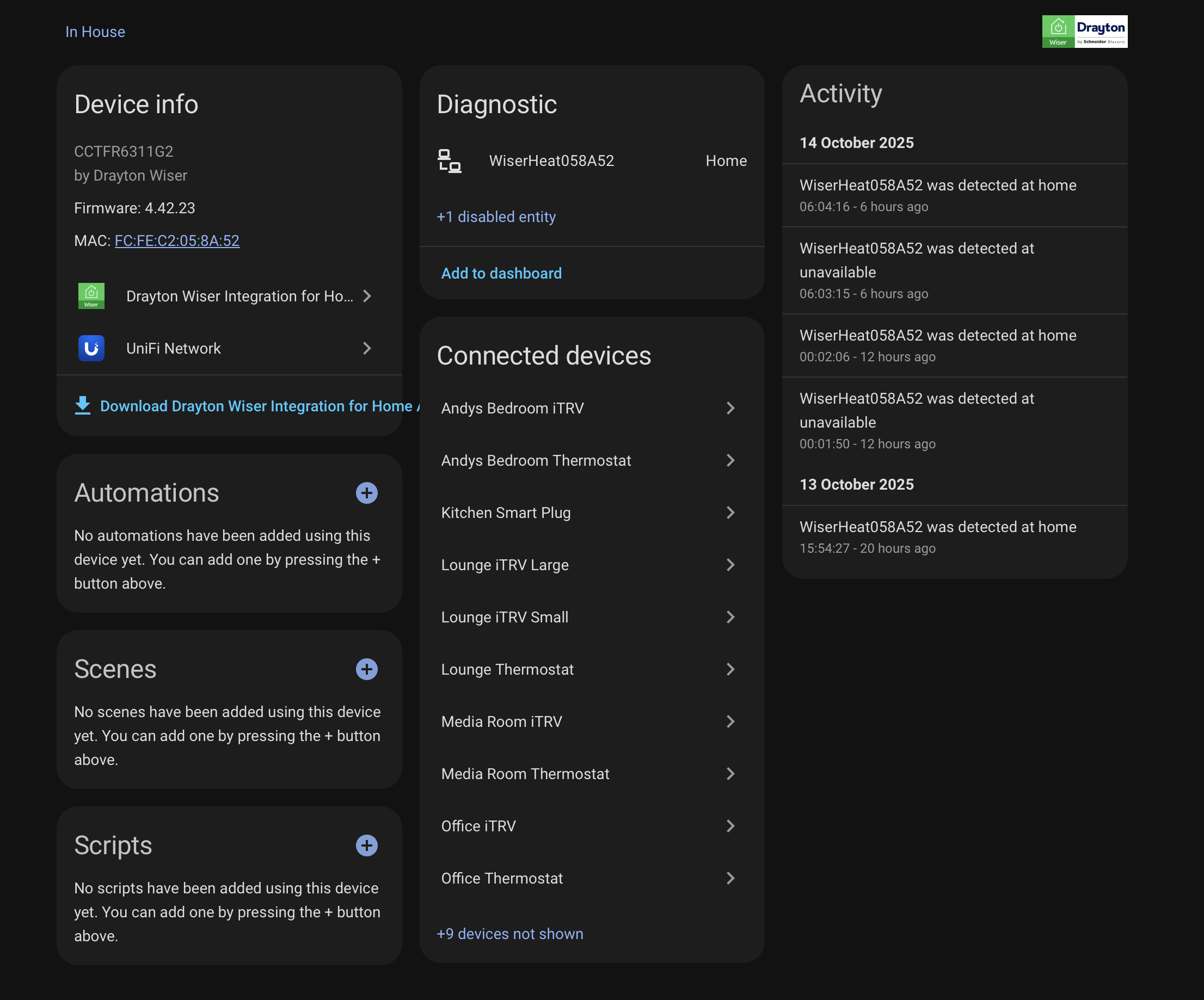 Drayton Wiser Home Assistant Integration - Page 227 - Third party ...