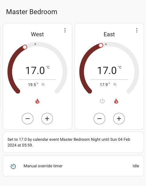 Heating X2 Schedule Thermostats with Calendars Blueprints Exchange