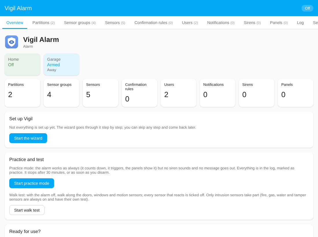 Vigil Alarm 0.7.2: a modular alarm system for Home Assistant ...