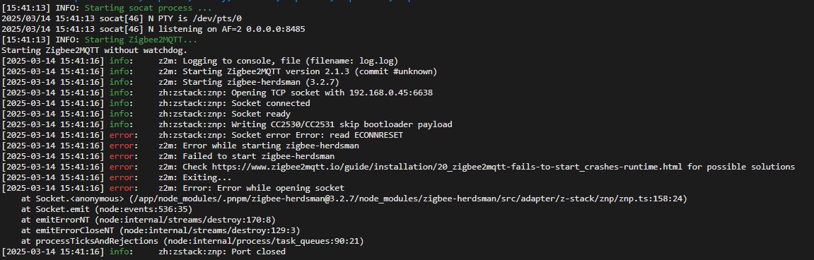 Error while starting zigbee-herdsman Failed to start zigbee - Page 8 ...
