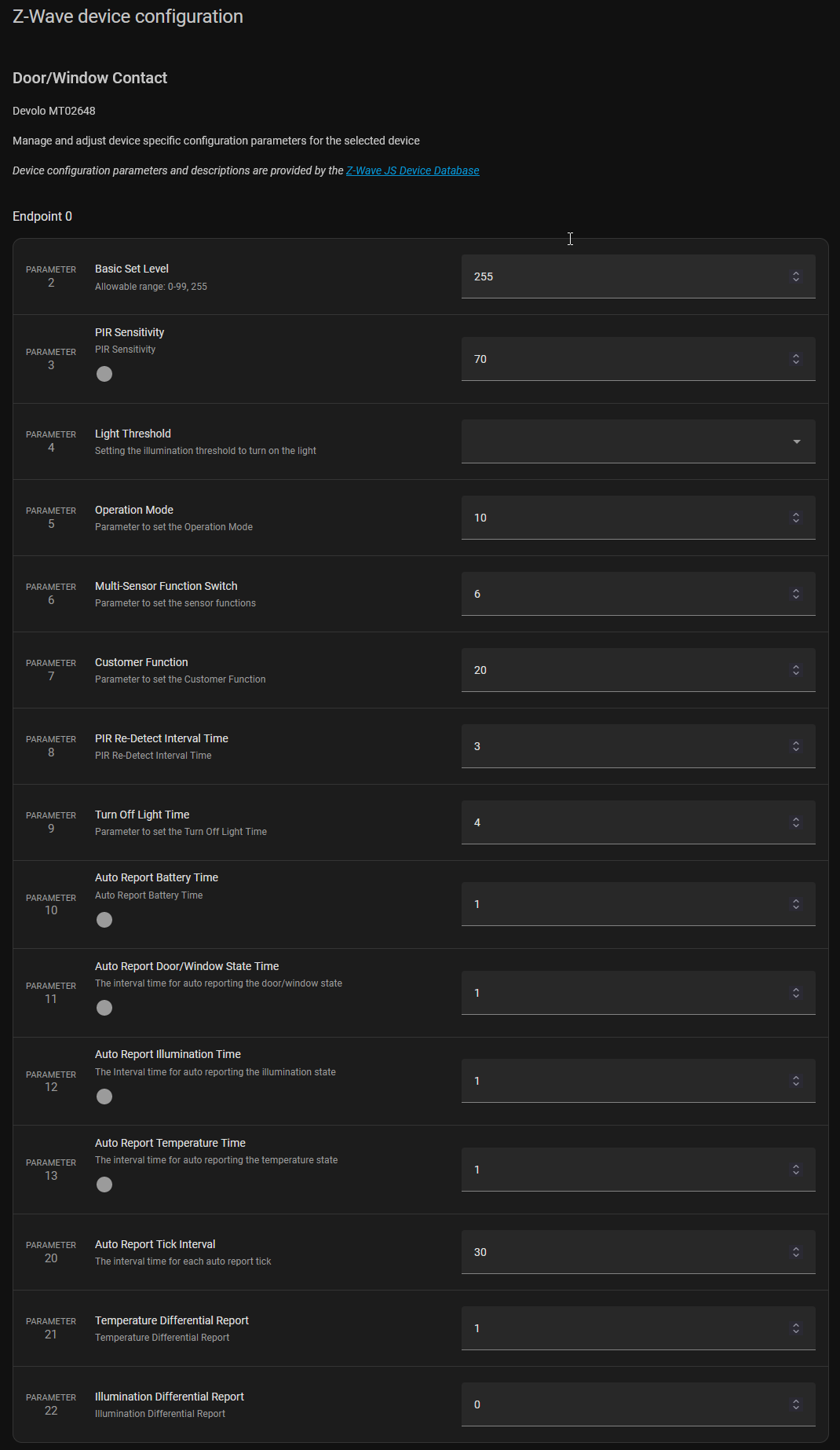 ZWave: How to apply device specific configuration? - Z-Wave - Home
