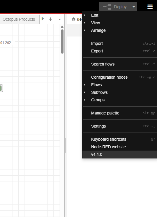 Node RED version 4.1.0 is available
