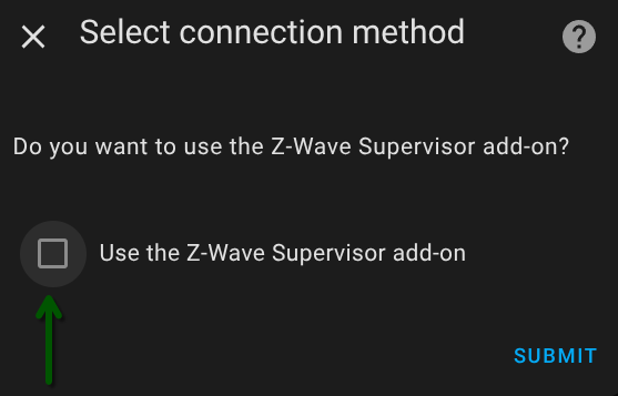 Select connection method