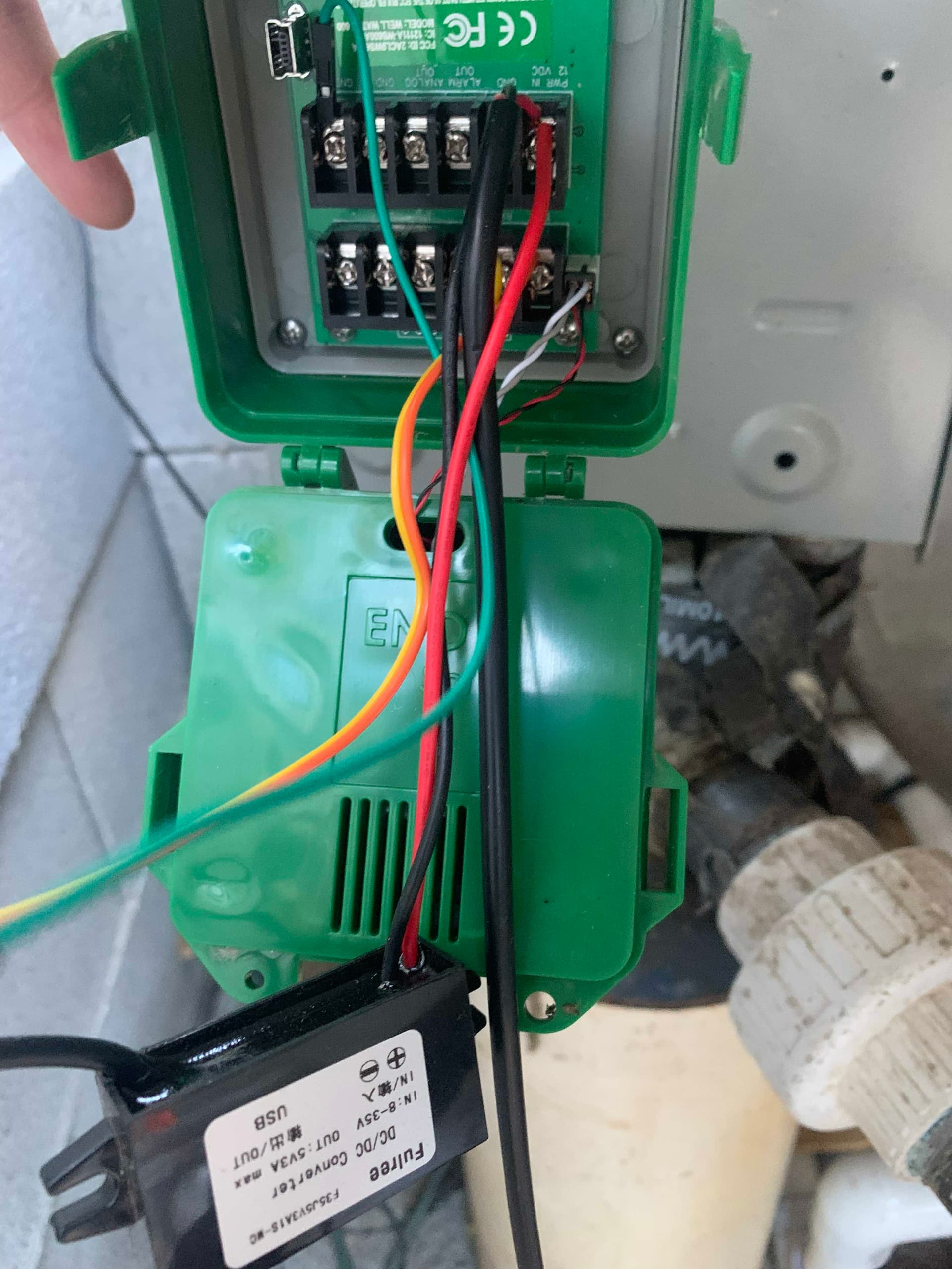 RS232 logging of well water level monitor ESPHome Home Assistant