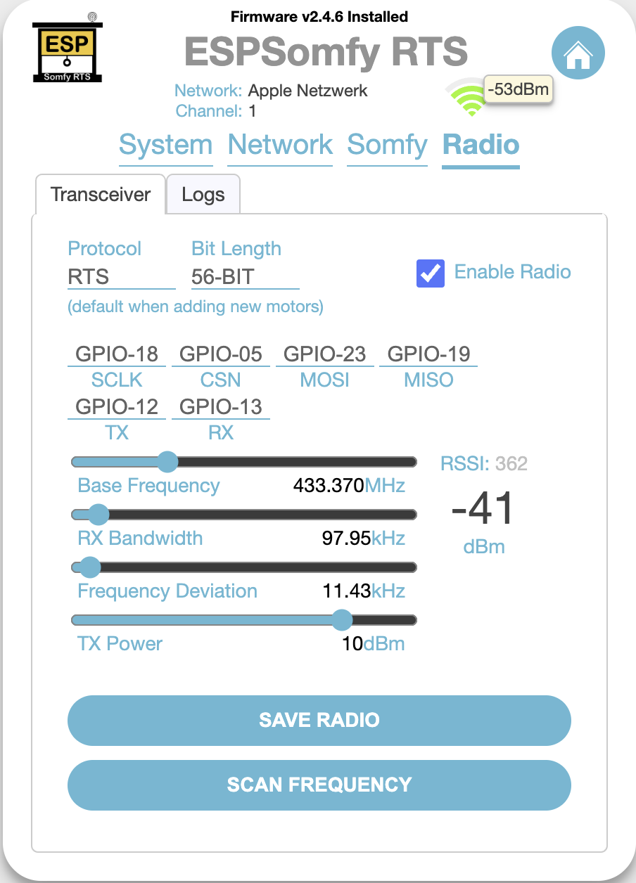 ESP Somfy RTS Integration - Page 36 - Custom Integrations - Home ...