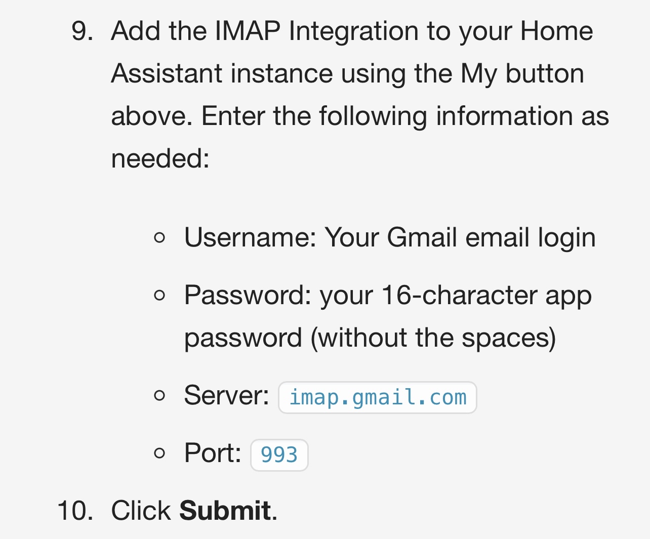 Can’t get GMail IMAP to work Configuration Home Assistant Community
