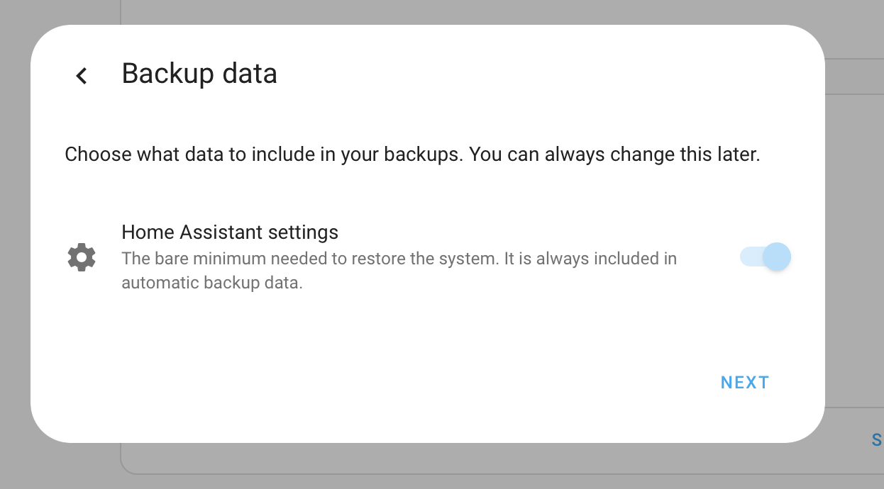 Image showcasing Cannot remove backup-settings - Frontend - Home Assistant Community