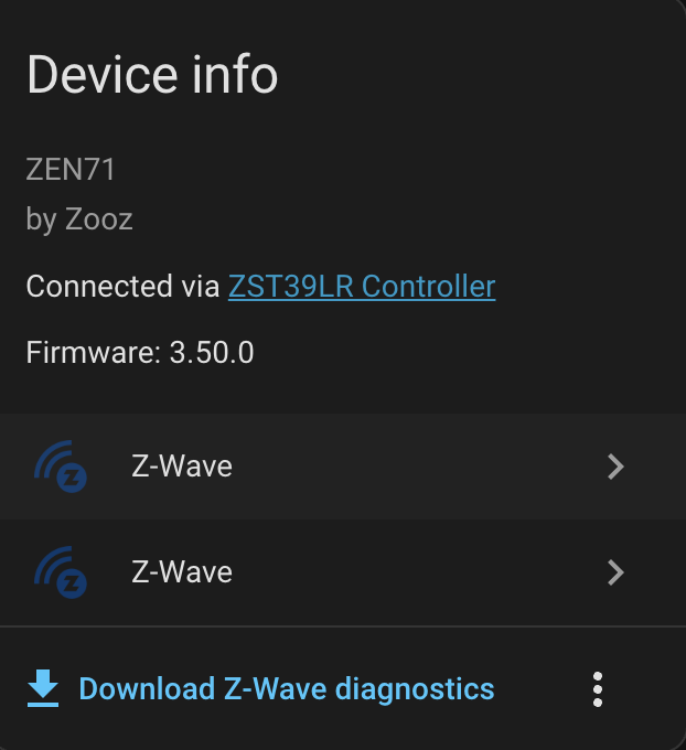 An unknown adapter was detected - z-wave integration confused two