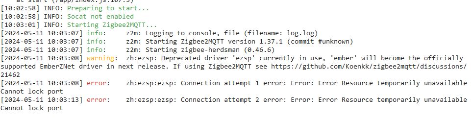 Error while starting zigbee-herdsman Failed to start zigbee - Zigbee ...