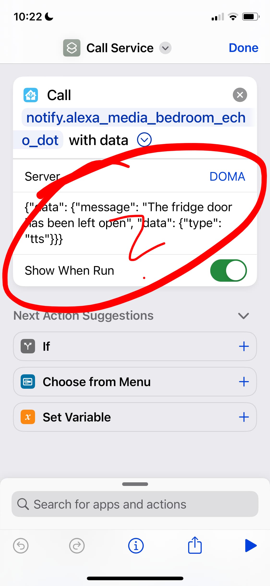 Help with Apple Shortcuts "Data" formatting Configuration Home Assistant Community