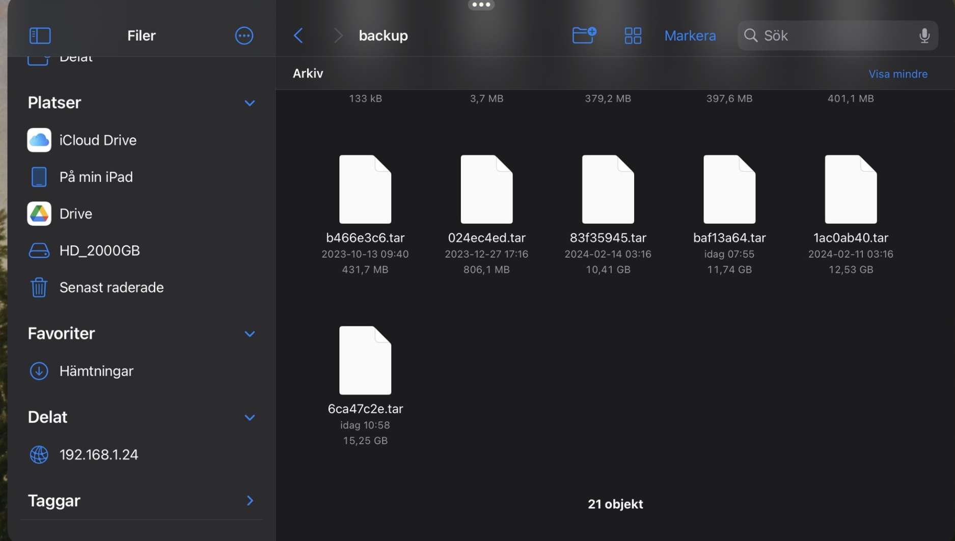 The storage space is filling up too quickly for some reason ...