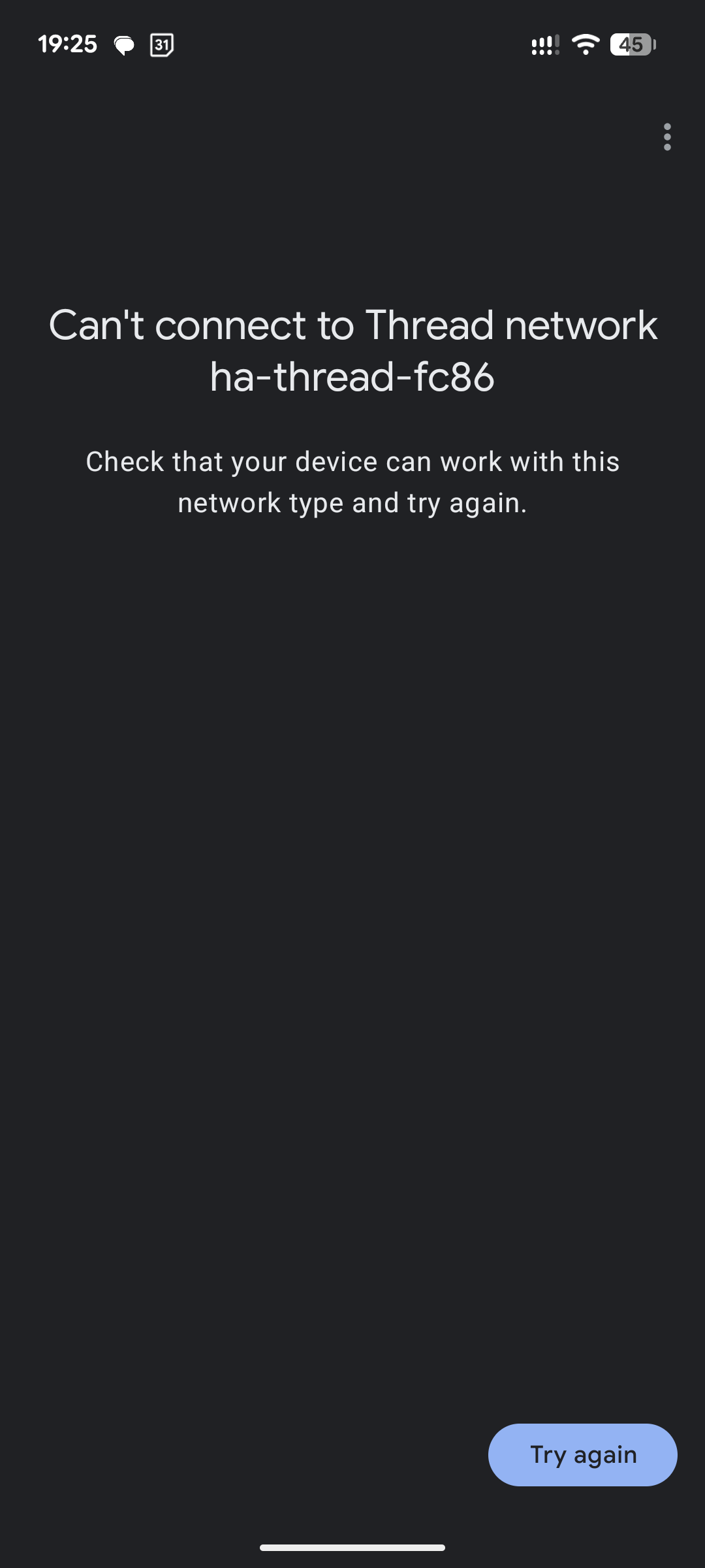 Android app keep trying to connect device to a deleted thread network ...