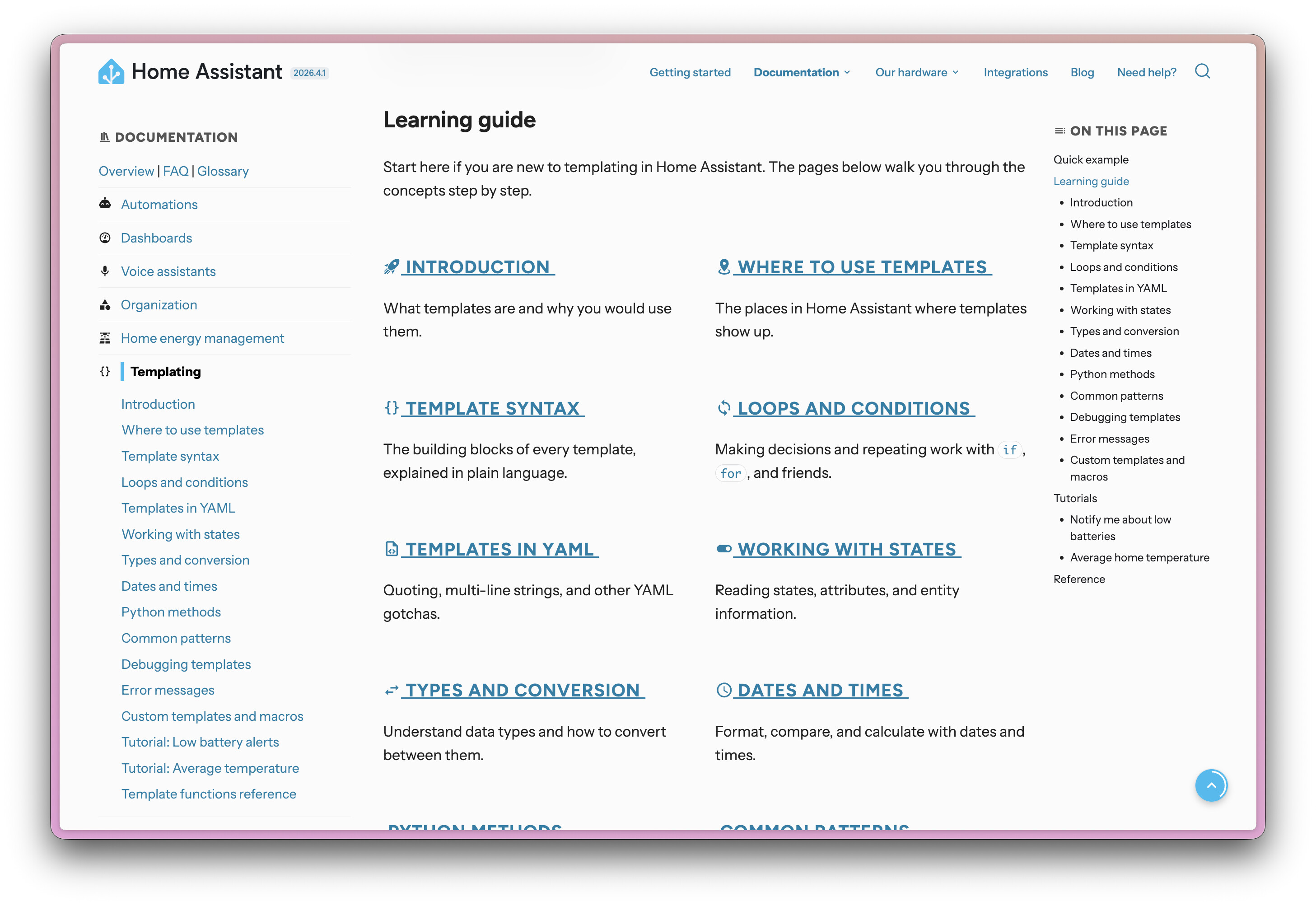 Reworked templating documentation is now live, feedback welcome ...
