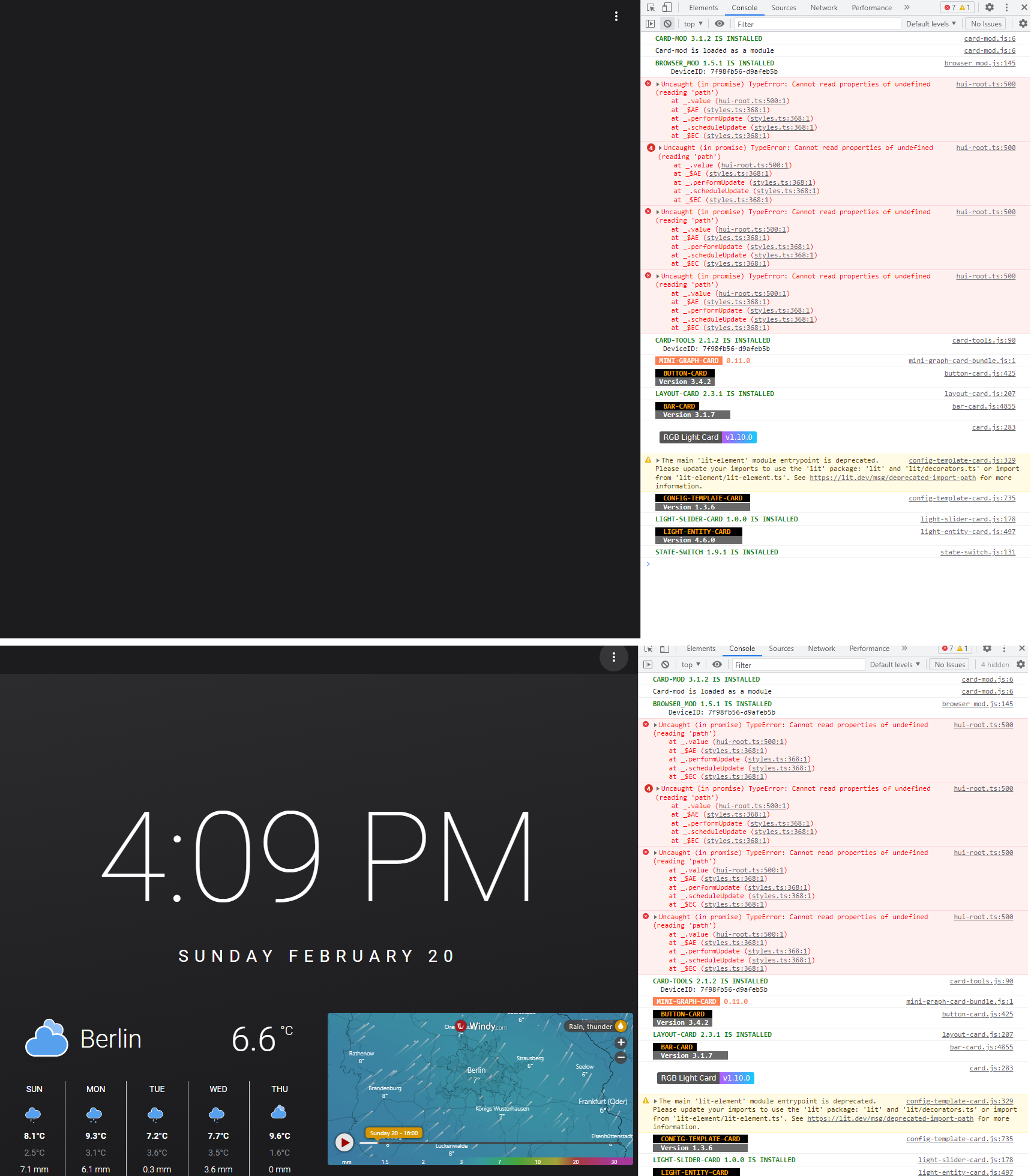 Lovelace Dashboard Not Loading Until Refresh Frontend Home 