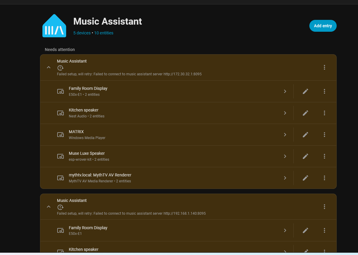 Music assistant hanging - Configuration - Home Assistant Community, image size:1207x860