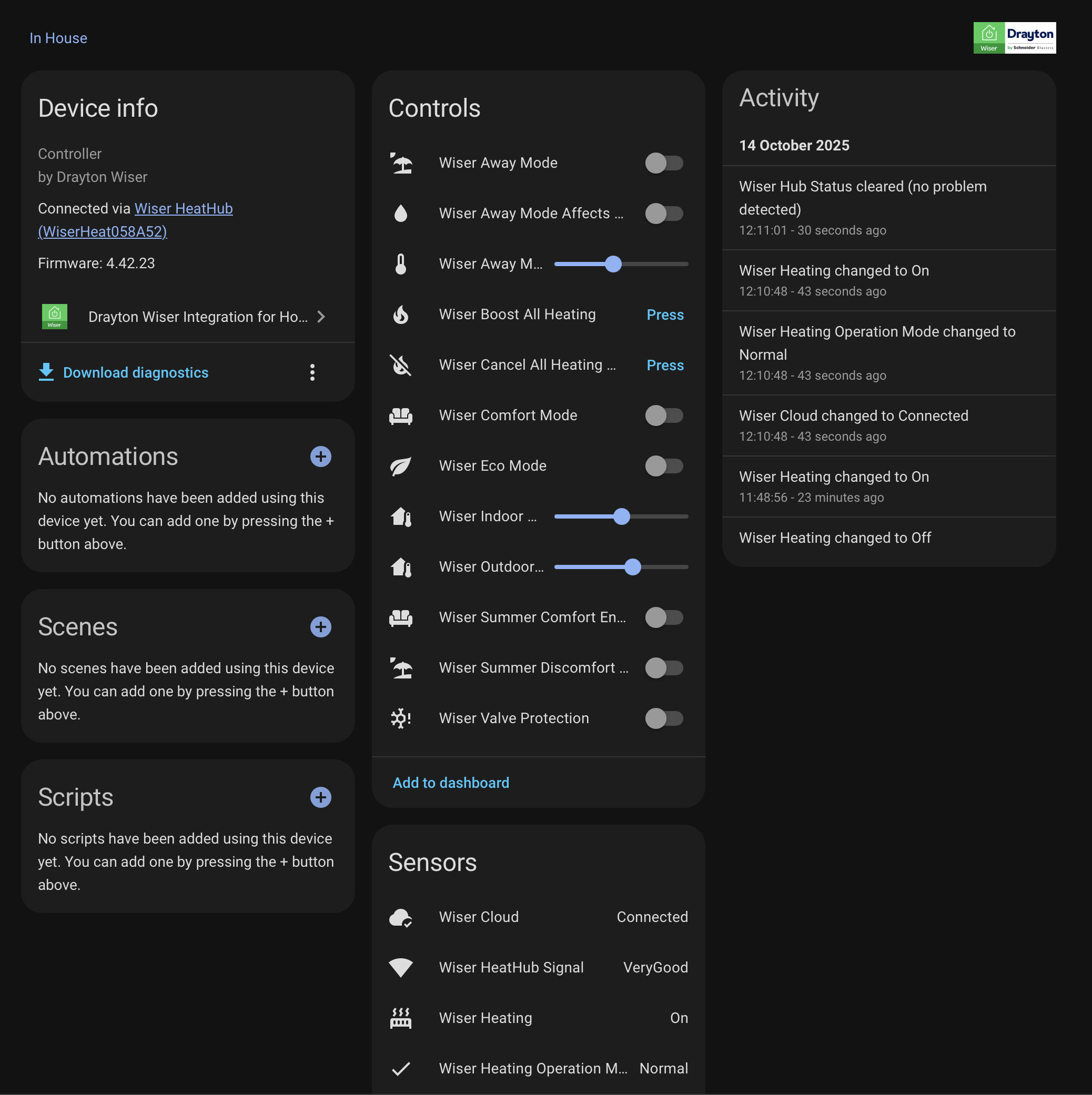 Drayton Wiser Home Assistant Integration - Page 227 - Third party ...