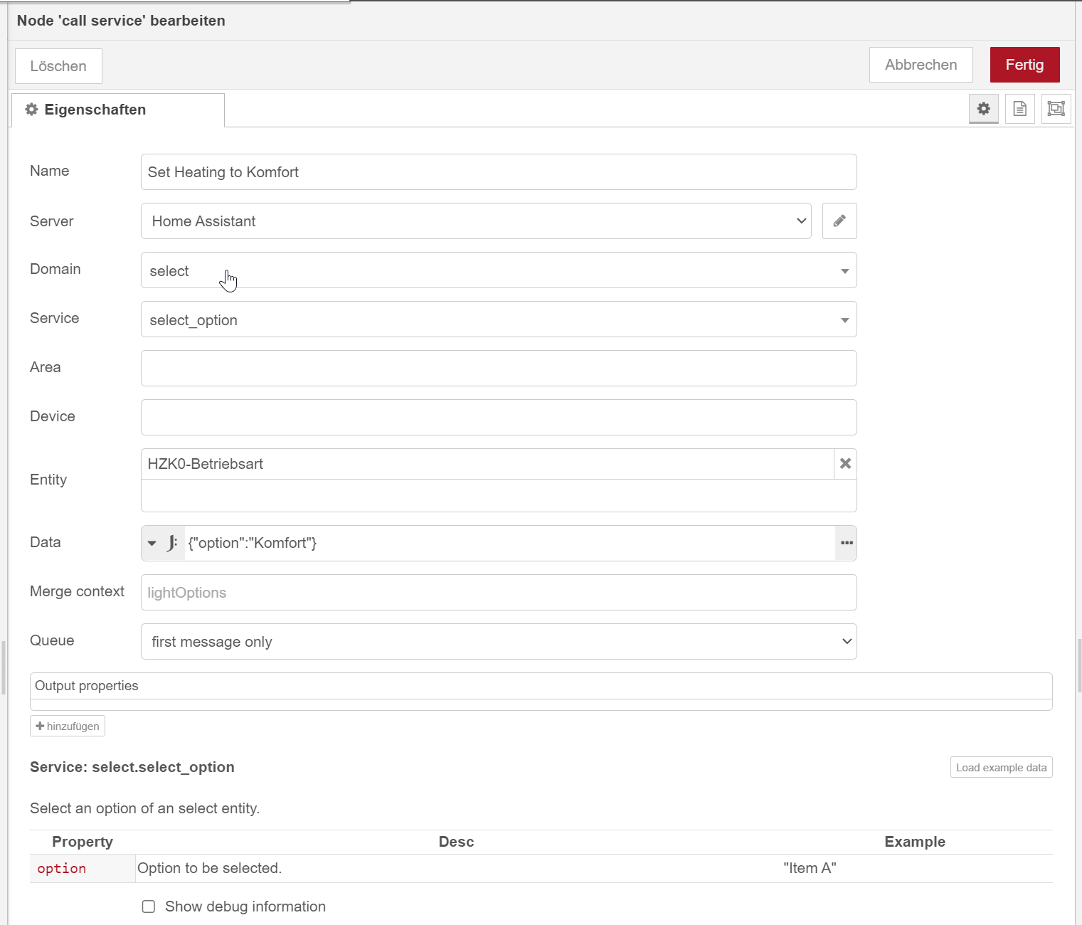 How to change options of an entity from Node-RED - Node-RED - Home ...