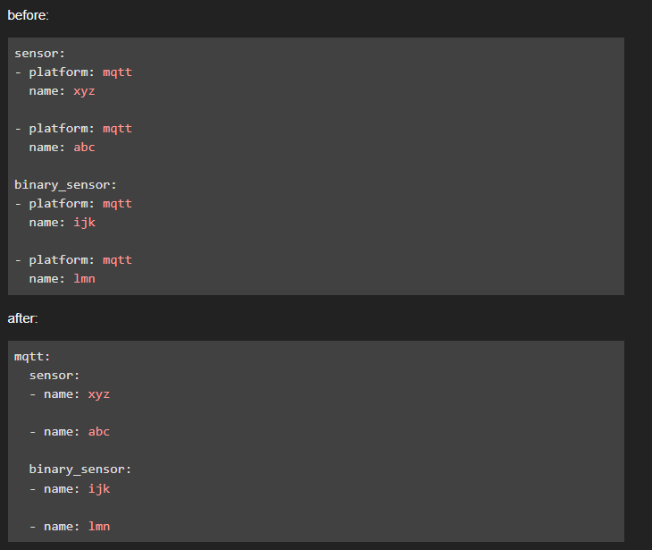 MQTT Configuration yaml Changes Home Assistant Community