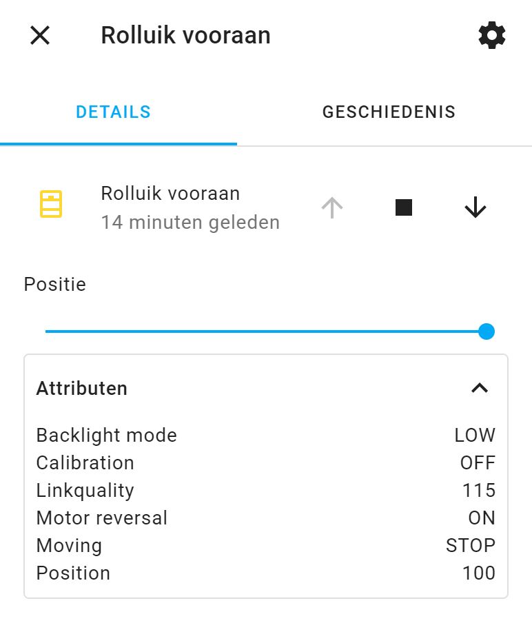 Cover entity greyed out direction button Configuration Home