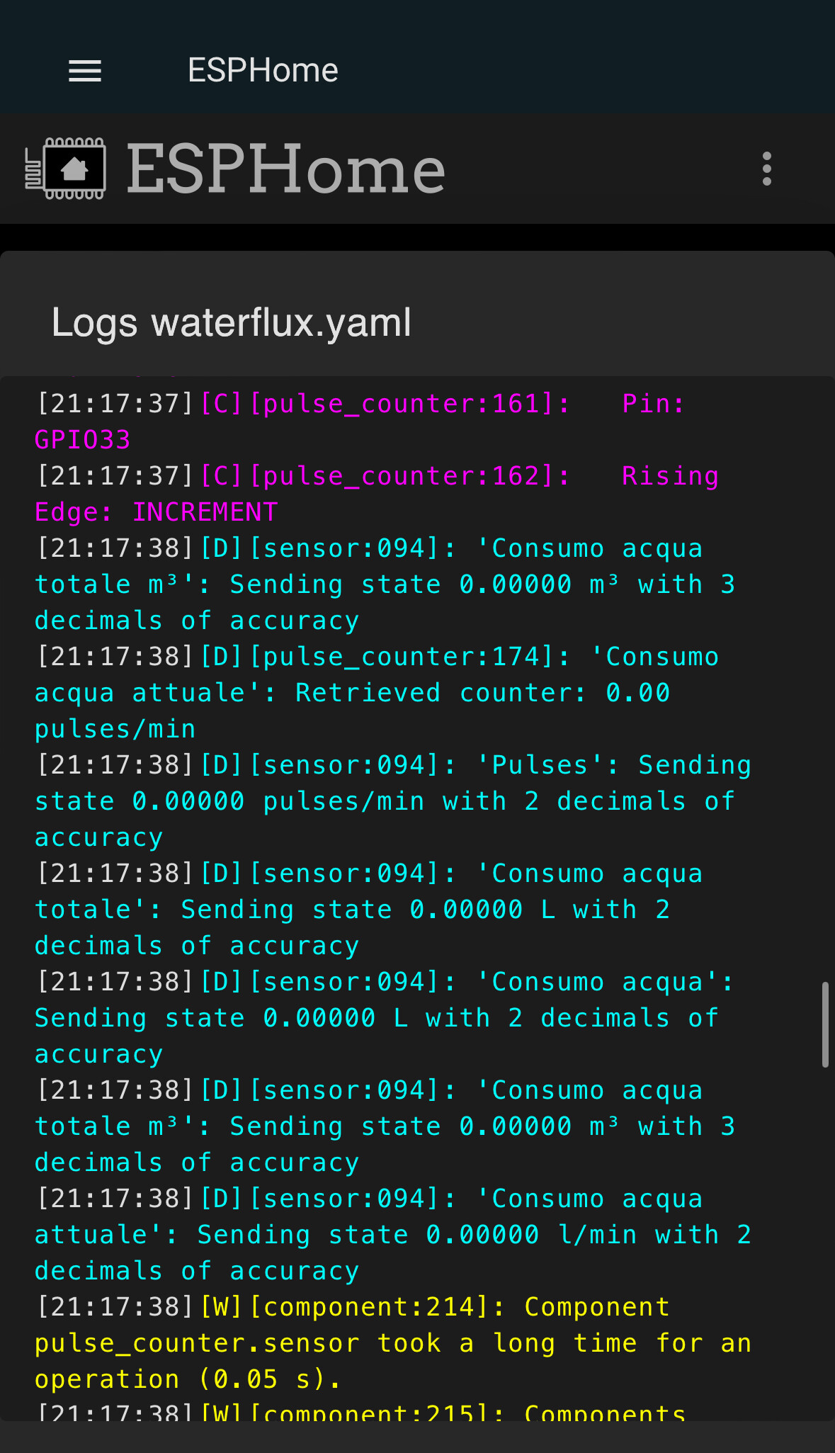 Using ESPhome to build a water flow rate meter ESPHome Home