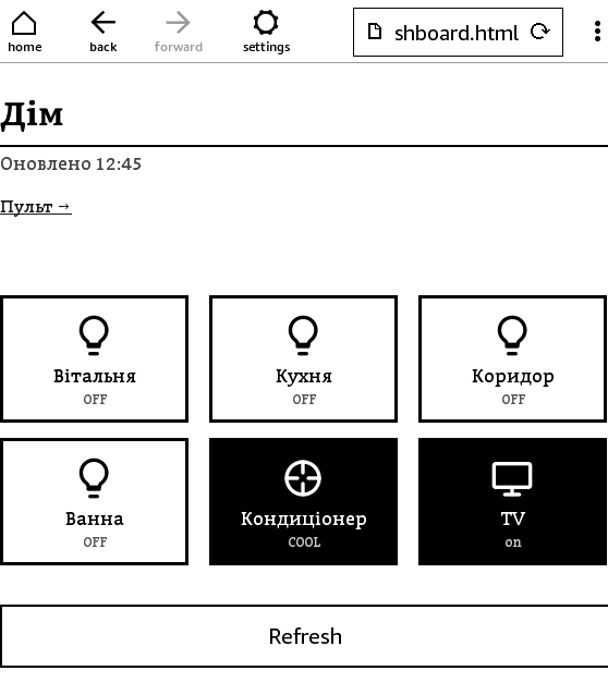 Home Assistant Dashboard on Kindle
