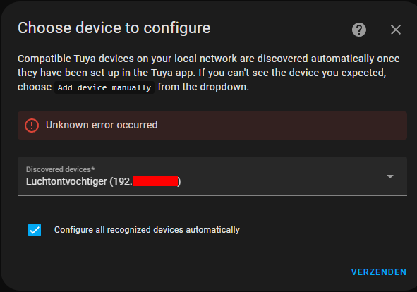 Configure all recognized devices automatically