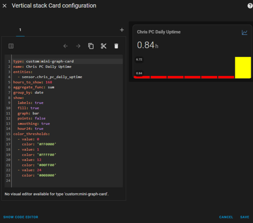 Lovelace mini graph card Dashboards & Frontend Home Assistant Community