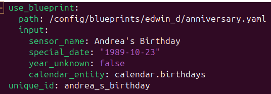 calendar entries
