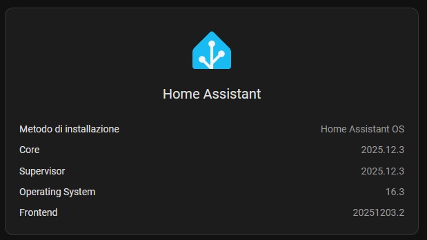 Versioni installazioni HA