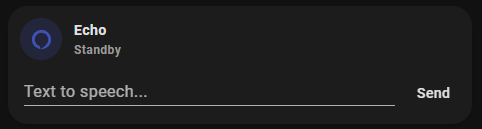 Mushroom Alexa Mini Media Player - Standby