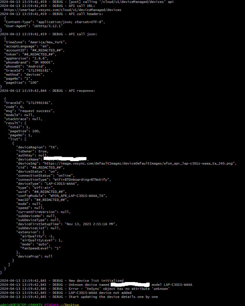 Add support for Levoit Classic 300S Smart Ultrasonic TopFill Cool Mist