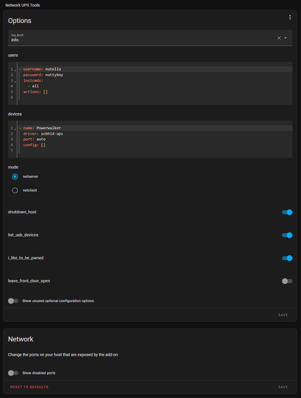 Nut Config How to configure NUT? - Page 3 - Configuration - Home Assistant Community