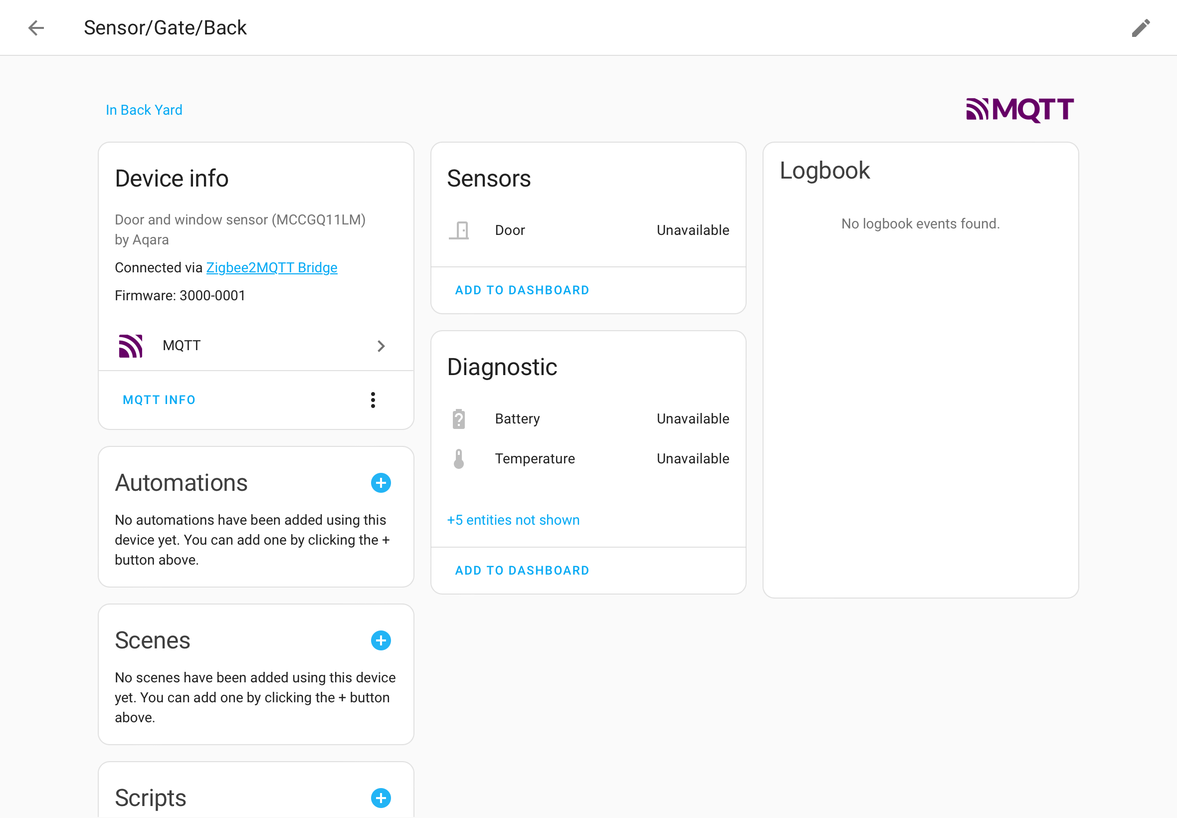 Home Assistant shows zigbee2MQTT devices unavailable Zigbee Home