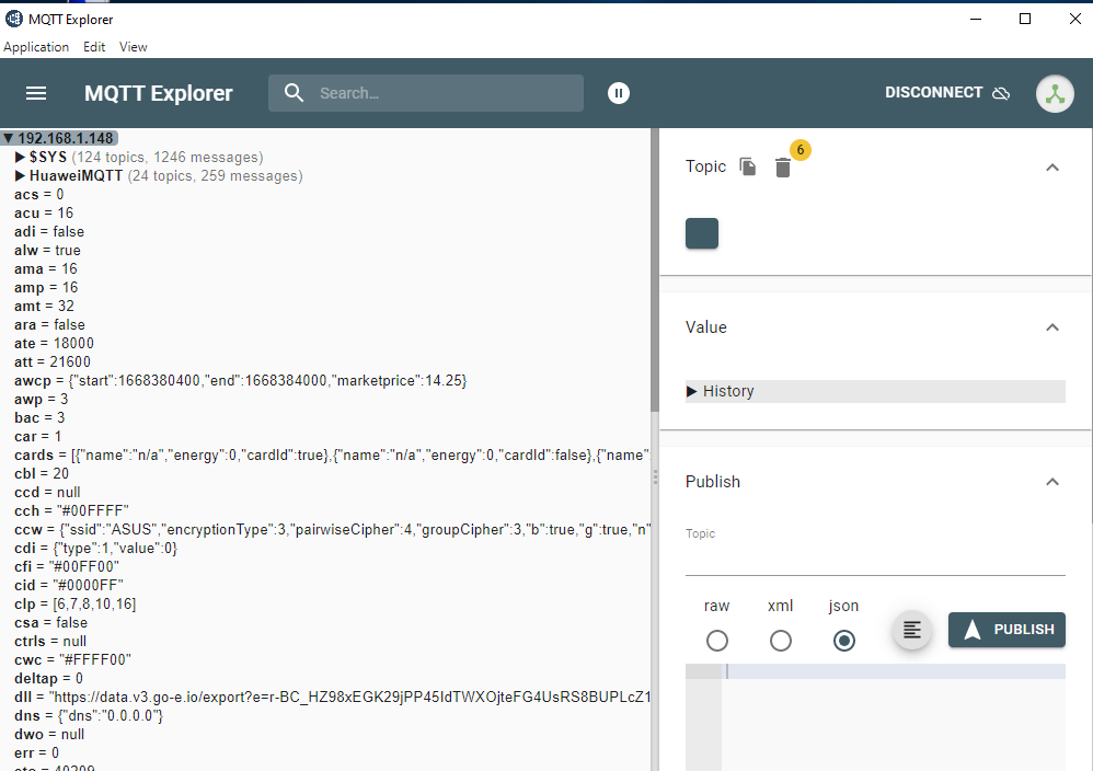 Custom component goecharger_mqtt goeCharger HOMEfix EV charger