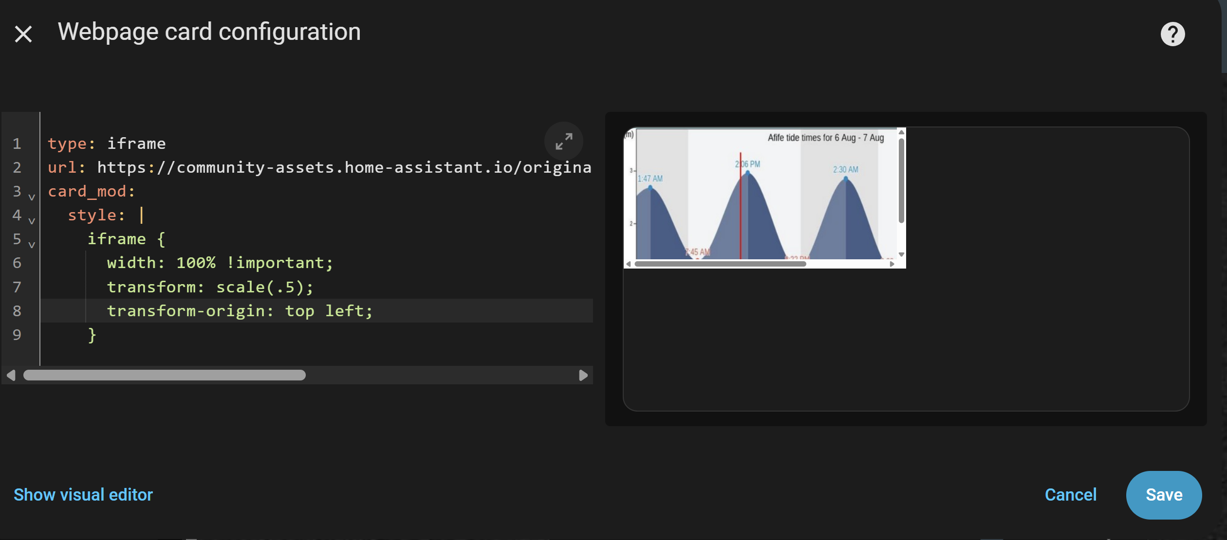 Sizing webpage within iFrame - Frontend - Home Assistant Community