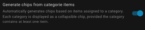 Category Chips Settings