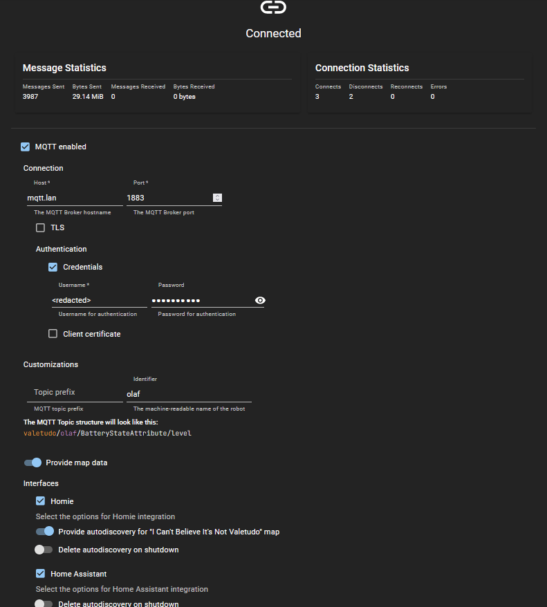 MQTT Discovery not working with Valetudo - Configuration - Home ...