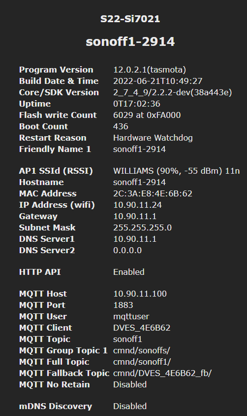MQTT and sonoff tasmota - Page 3 - Configuration - Home Assistant Community