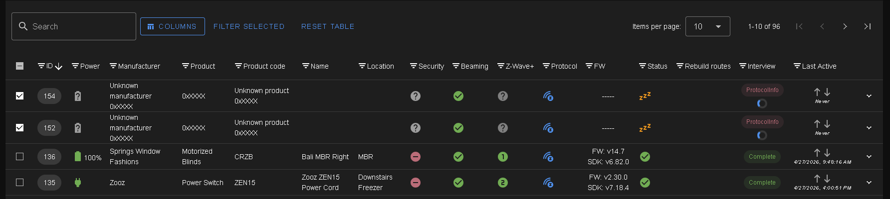 Inclusion Problems after upgrade to ZWA-2 from ZStick 5+