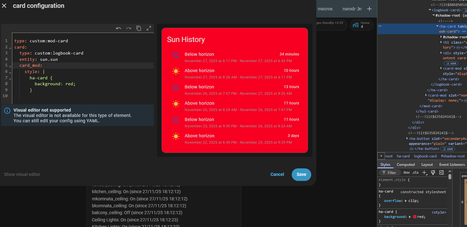 🔹 Card-mod - Add css styles to any lovelace card - Page 473 ...